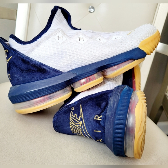 Nike Other - Nike LeBron XVI Low USA Olimpic Air Max White/Blue/Metallic Gold Men's US10